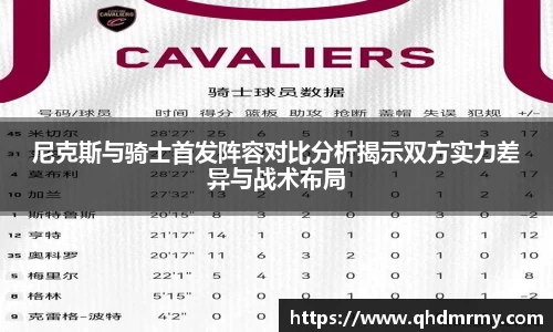 尼克斯与骑士首发阵容对比分析揭示双方实力差异与战术布局